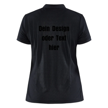 CRAFT Core Unify Frauen Polo Shirt - personalisierbar - Schwarz