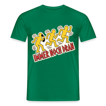 Immer noch dran. Pop-Art-Motiv Motiv-T-Shirt für Männer, Farbe Kelly Green