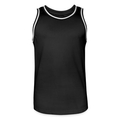 Männer Basketball-Trikot - personalisierbar - Schwarz/Weiß