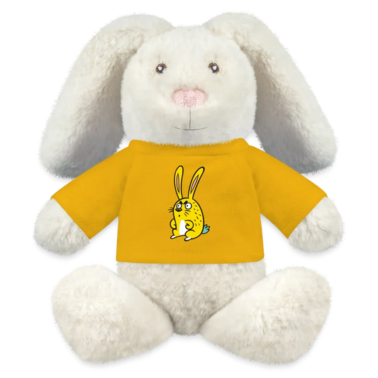 MiniFeet® RecycelHase® Creme - personalisierbar - Sonnengelb