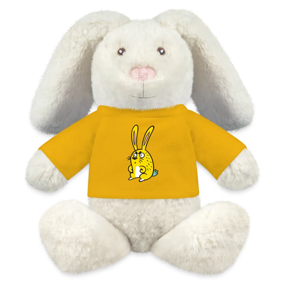 MiniFeet® RecycelHase® Creme - personalisierbar - Sonnengelb