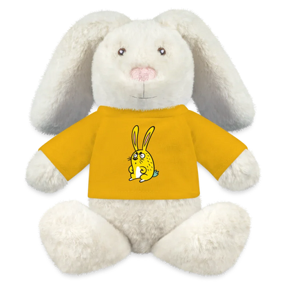 MiniFeet® RecycelHase® Creme - personalisierbar - Sonnengelb