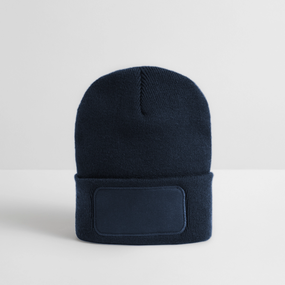 Recycelte Patch Beanie - personalisierbar - French Navy