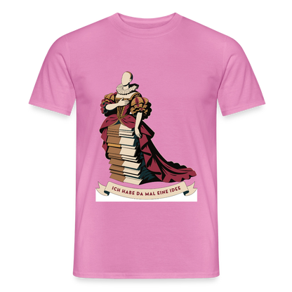 "Ich habe da mal eine Idee. Barock-Motiv" Motiv-T-Shirt für Männer, Farbe Pink
