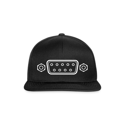 DB-9 RS-232 Retro Snapback Cap - Schwarz/Schwarz