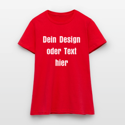 Frauen T-Shirt - personalisierbare Vorder- und Rückseite - Rot