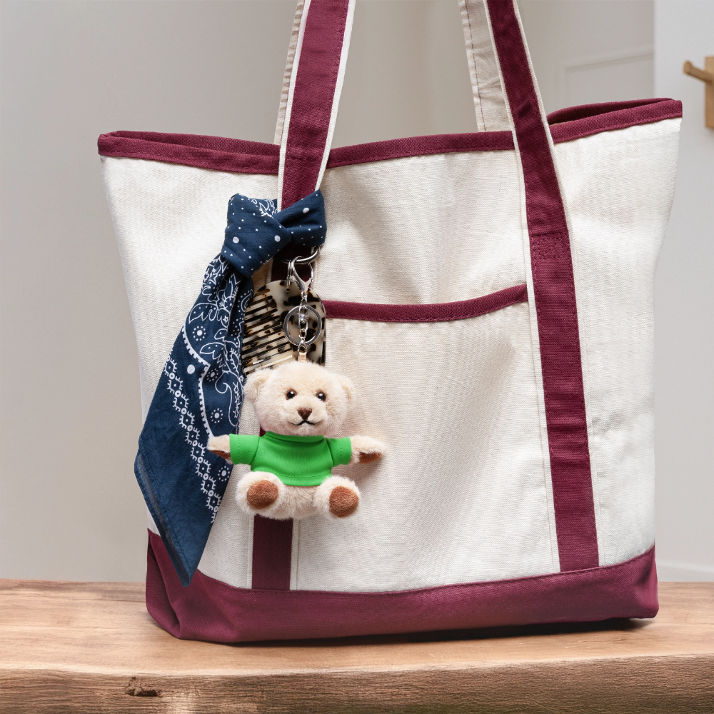 Kuscheltier Schlüsselanhänger - personalisierbar - Grün