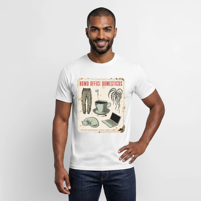 Homo Offici Domesticus Motiv-T-Shirt für Männer, Farbe Weiß
