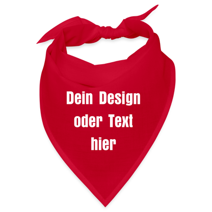 Bandana 100% Baumwolle für Sie und Ihn - personalisierbar - Rot