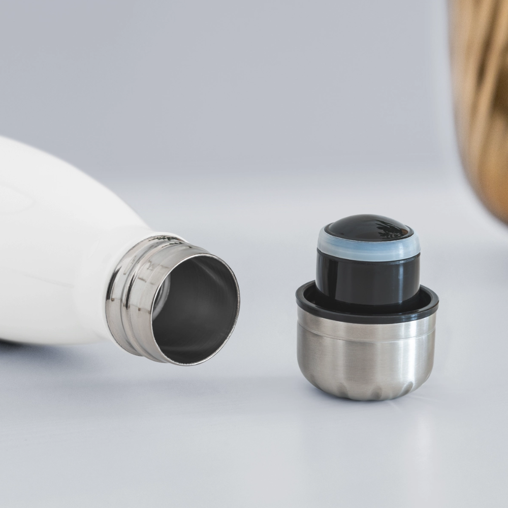 Isolierflasche 500ml - personalisierbar - Weiß