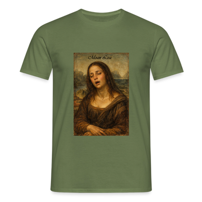"Moan Lisa" Männer T-Shirt - Militärgrün