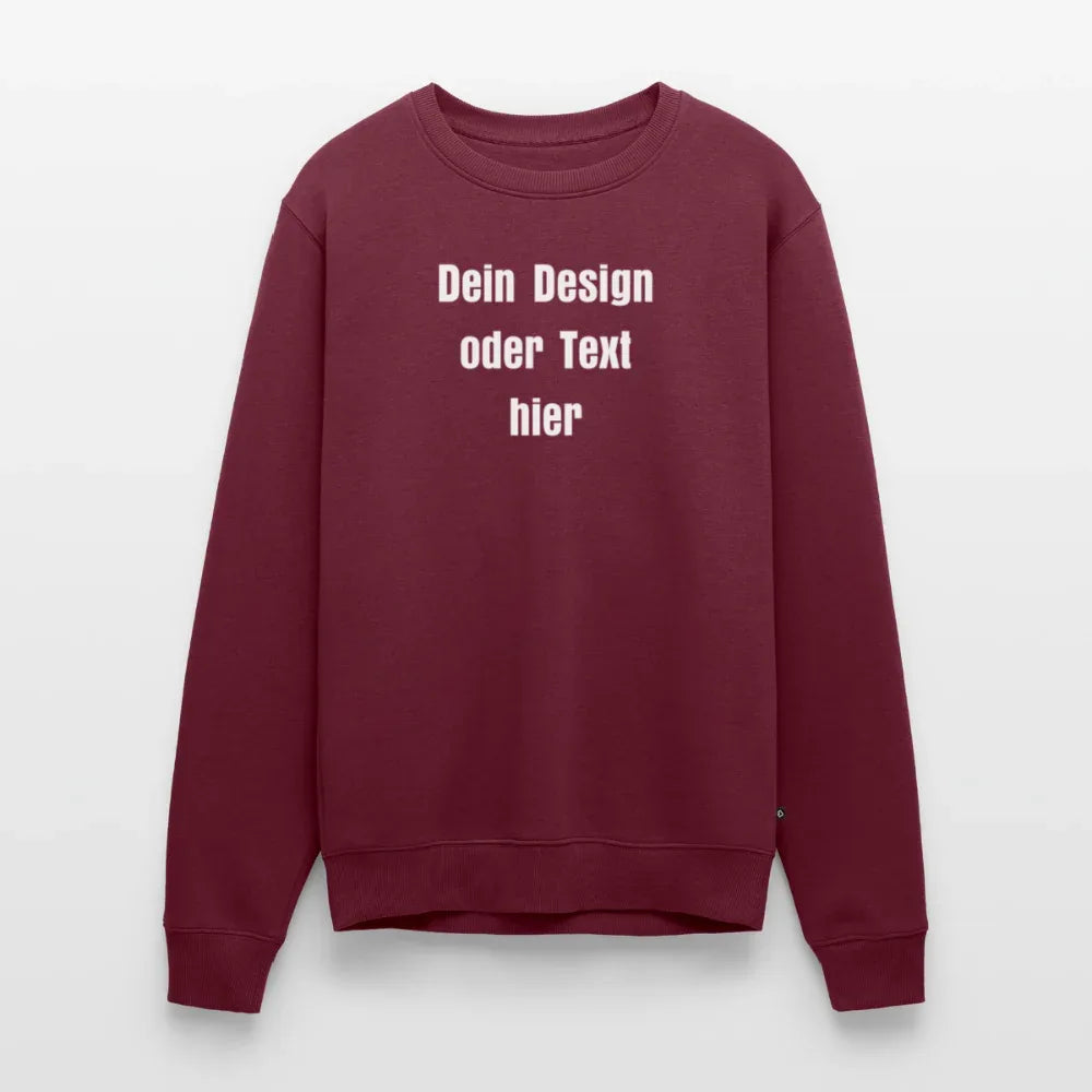 Männer Premium Pullover - personalisierbar - Burgunderrot
