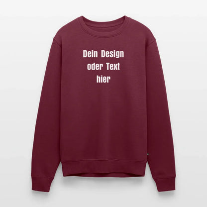 Männer Premium Pullover - personalisierbar - Burgunderrot