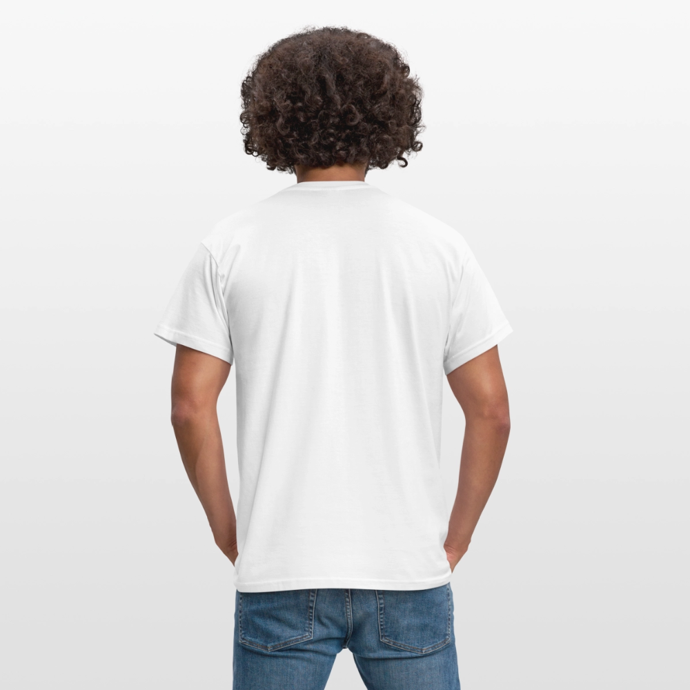 Männer T-Shirt - personalisierbare Vorder- und Rückseite - Weiß