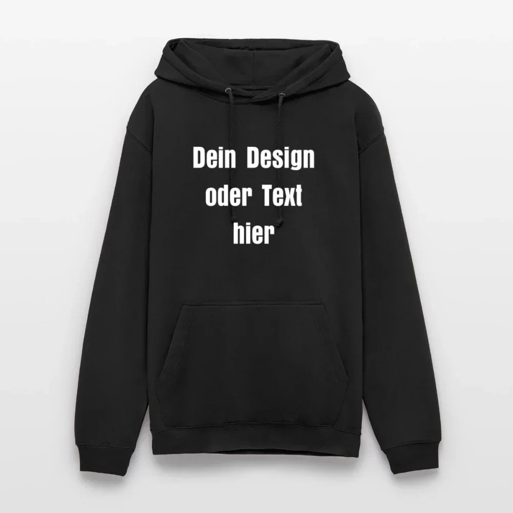 Unisex Hoodie - personalisierbare Vorder- und Rückseite - Schwarz