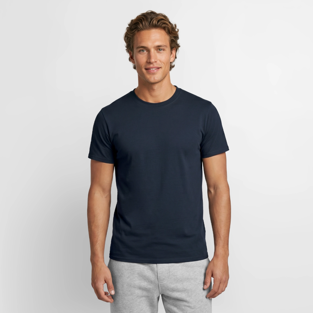 Männer T-Shirt - personalisierbare Vorder- und Rückseite - Navy