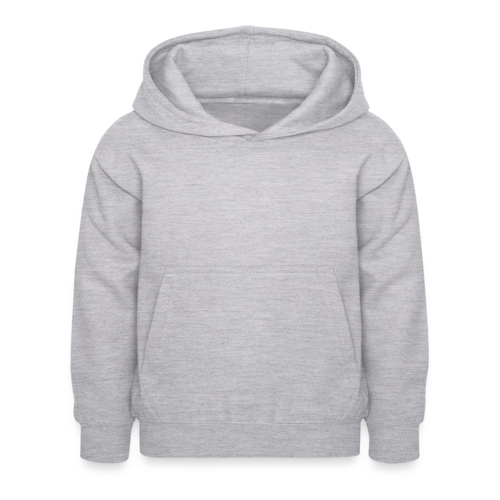 Kinder Hoodie - personalisierbare Vorder- und Rückseite - Hellgrau meliert
