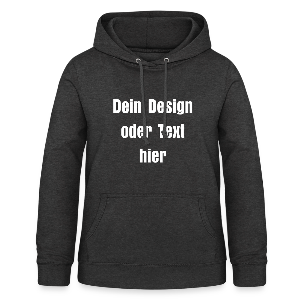 Frauen Hoodie - personalisierbare Vorder- und Rückseite - Anthrazit