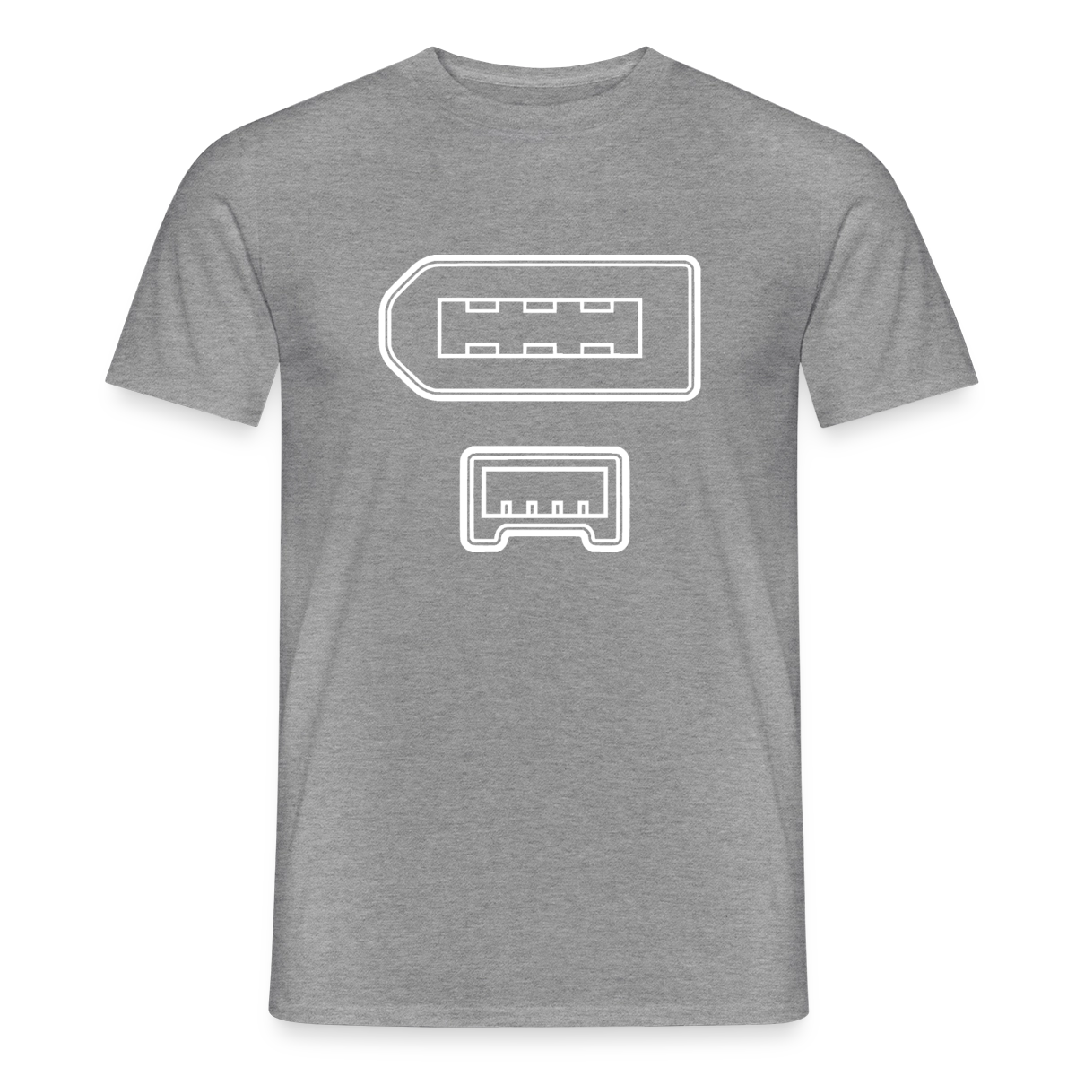 "IEEE 1394" Motiv-T-Shirt für Männer, Farbe Graphit meliert