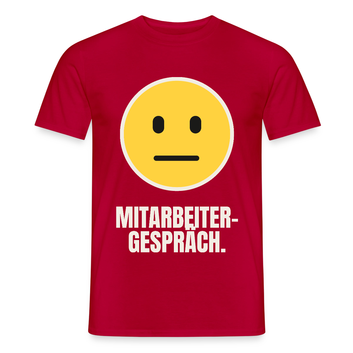 Mitarbeitergespräch. Motiv-T-Shirt für Männer, Farbe Rot