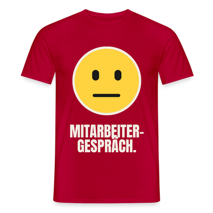 Mitarbeitergespräch. Motiv-T-Shirt für Männer, Farbe Rot