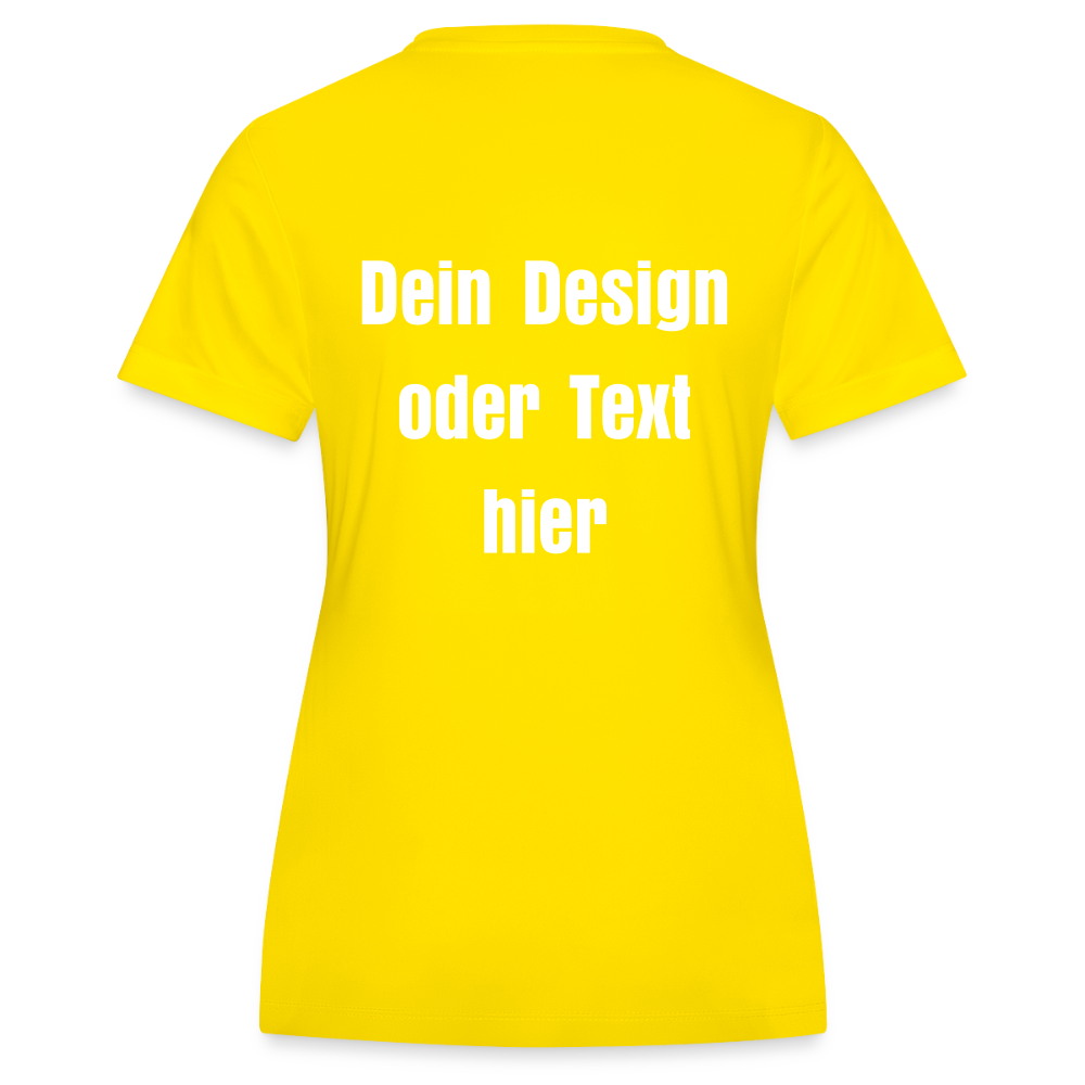 JAKO Frauen Trikot Team - personalisierbare Vorder- und Rückseite - Gelb