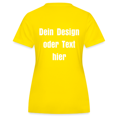 JAKO Frauen Trikot Team - personalisierbare Vorder- und Rückseite - Gelb