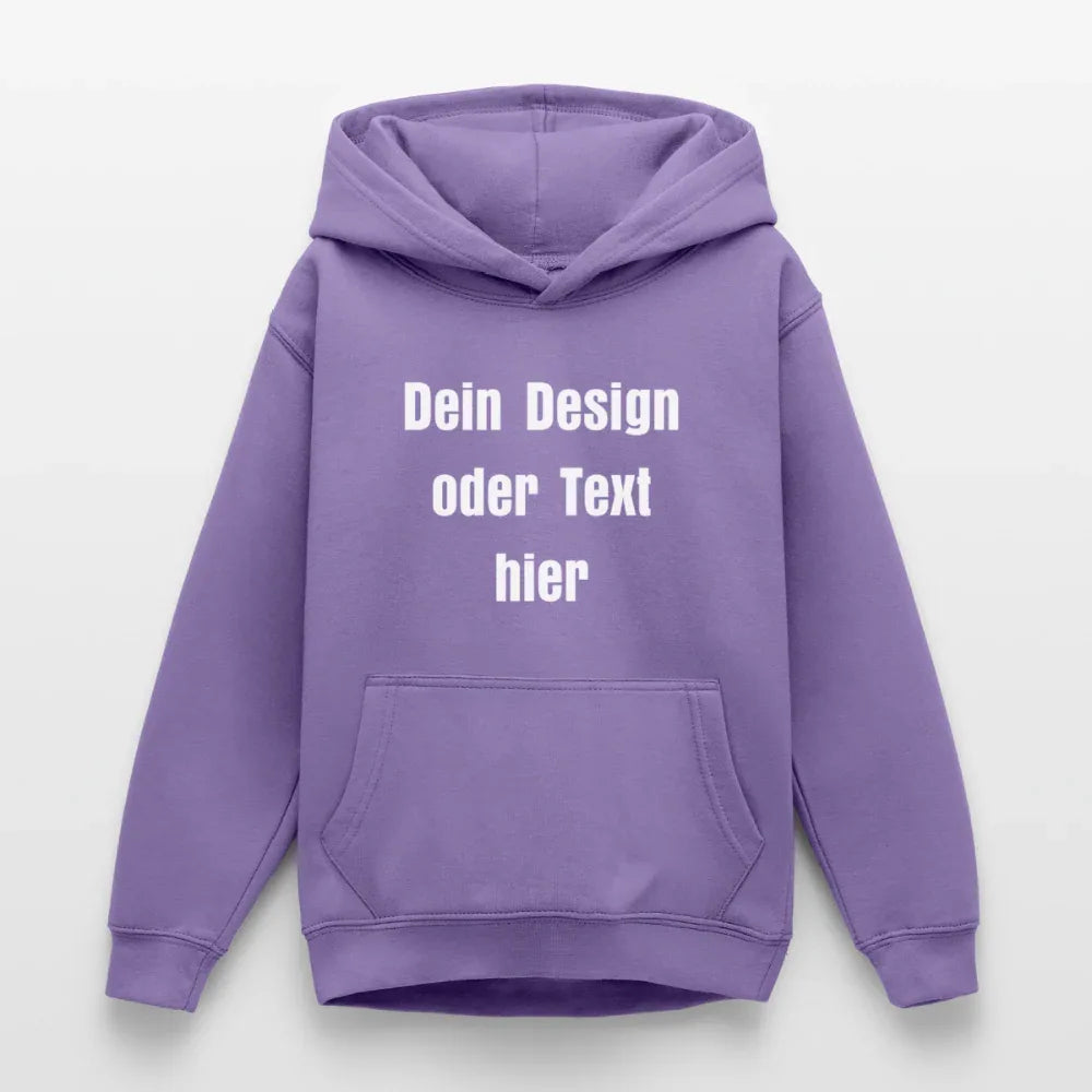Teenager Hoodie - personalisierbare Vorder- und Rückseite - Lavendel