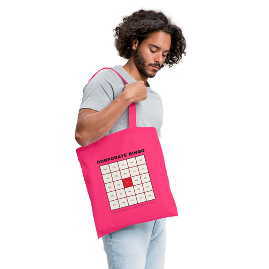 Corporate Bingo. Fünf in einer Reihe. Stoffbeutel, Farbe Azalea, Model