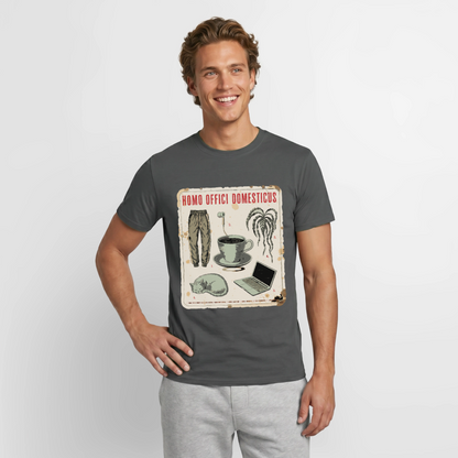 Homo Offici Domesticus Motiv-T-Shirt für Männer, Farbe Anthrazit