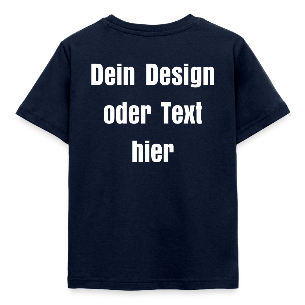 Kinder T-Shirt - personalisierbare Vorder- und Rückseite - Navy