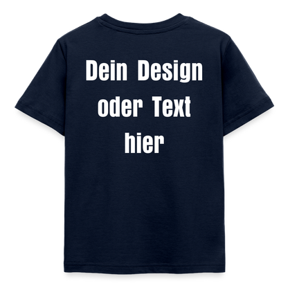 Kinder T-Shirt - personalisierbare Vorder- und Rückseite - Navy
