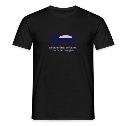 "Schlafen" Motiv-T-Shirt für Männer - Schwarz