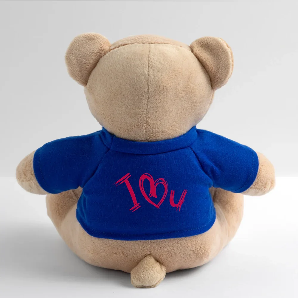 Teddy "Valentine" - personalisierbarer Text oder Name - Königsblau