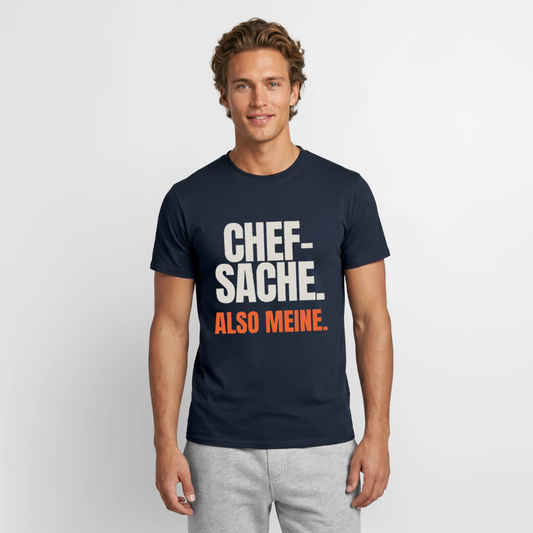 Chefsache. Also meine. Motiv-T-Shirt für Männer, Farbe Navy, Model