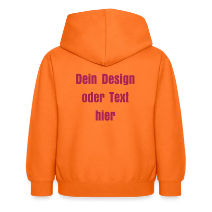 Kinder Hoodie - personalisierbare Vorder- und Rückseite - Orange