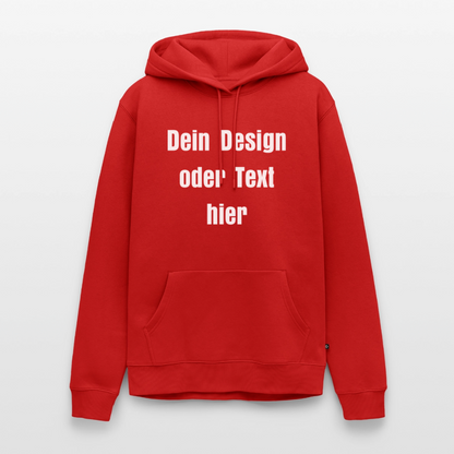 Männer Premium Hoodie - personalisierbare Vorder- und Rückseite - Rot