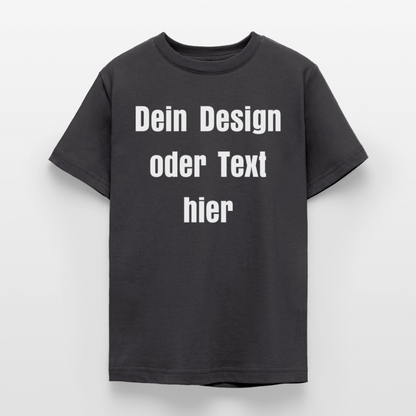 Teenager T-Shirt - personalisierbare Vorder- und Rückseite - Dunkelgrau