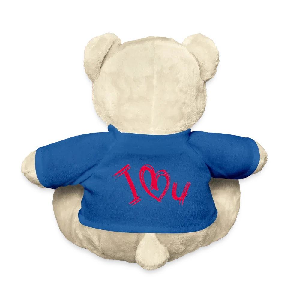 Teddy "Valentine" - personalisierbarer Text oder Name - Königsblau