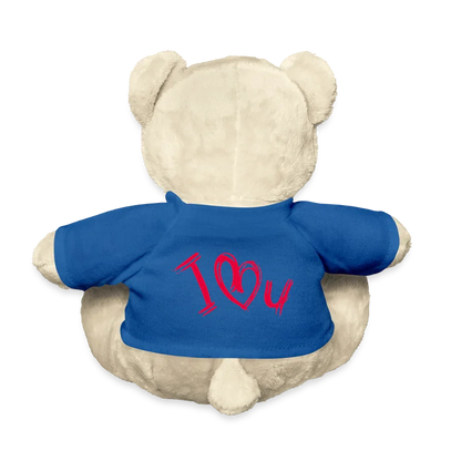 Teddy "Valentine" - personalisierbarer Text oder Name - Königsblau