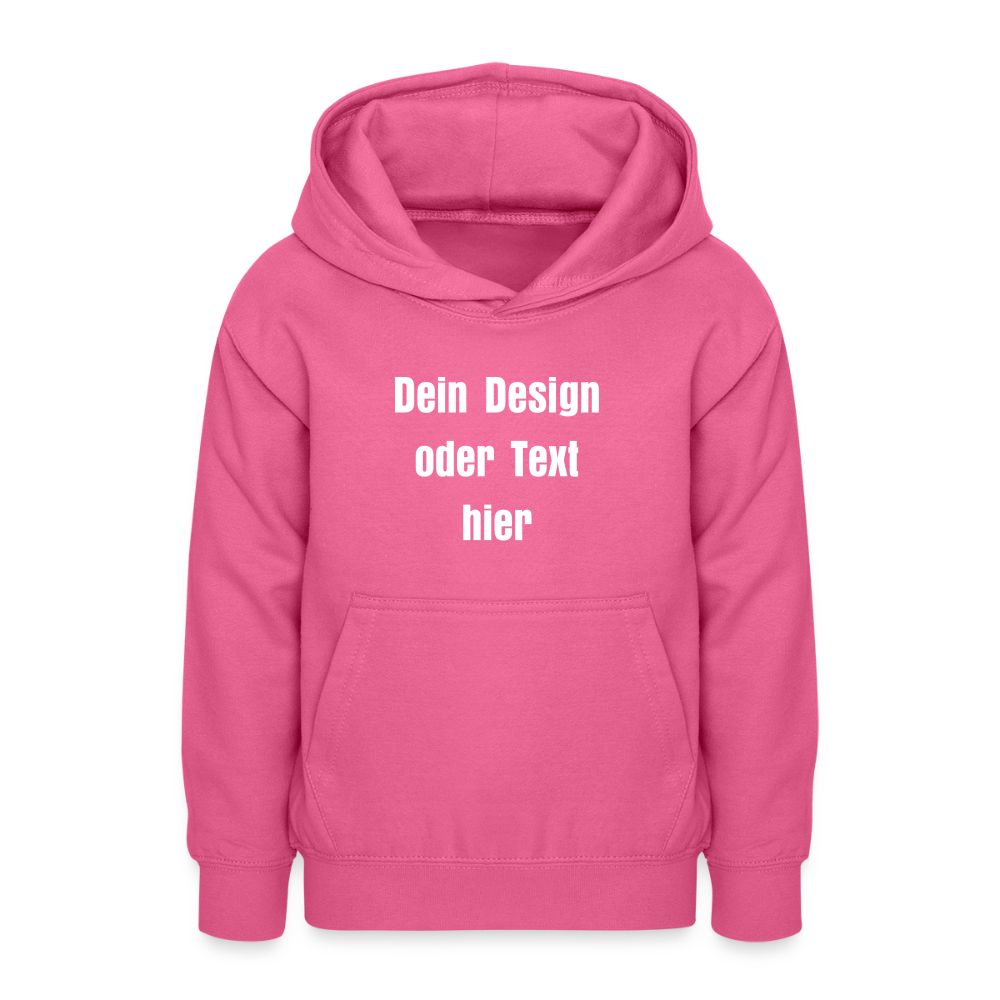 Teenager Hoodie - personalisierbare Vorder- und Rückseite - Pink