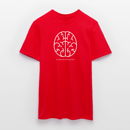 "Hirn" Motiv-T-Shirt für Männer - Rot