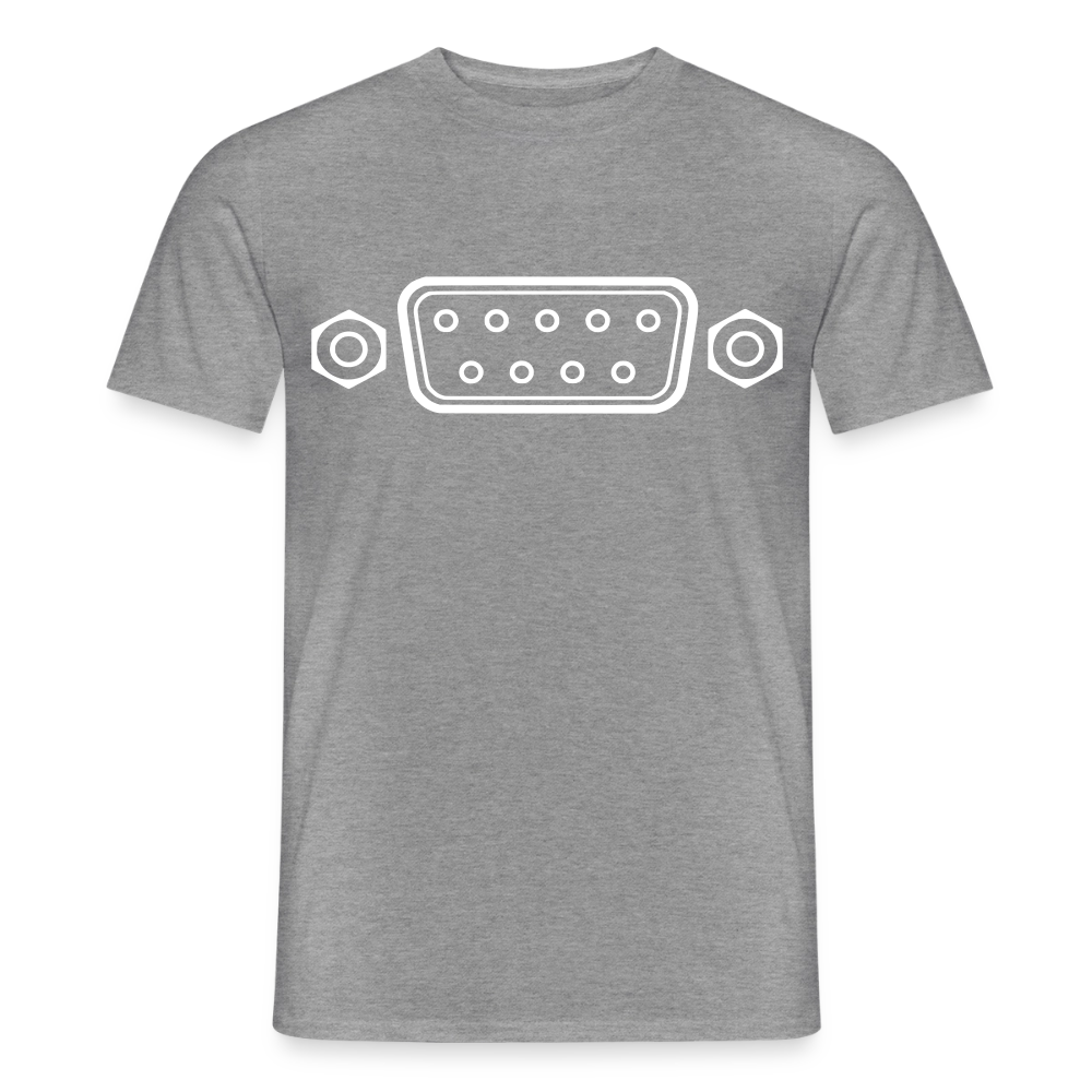 DB-9 RS-232 Retro T-Shirt für Herren - Graphit meliert
