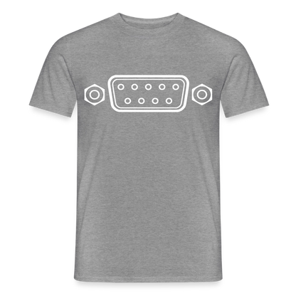 DB-9 RS-232 Retro T-Shirt für Herren - Graphit meliert