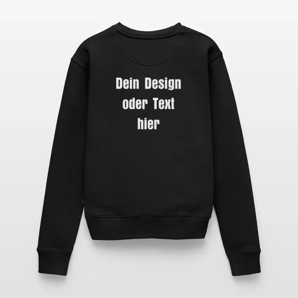 Frauen Premium Pullover - personalisierbar - Schwarz