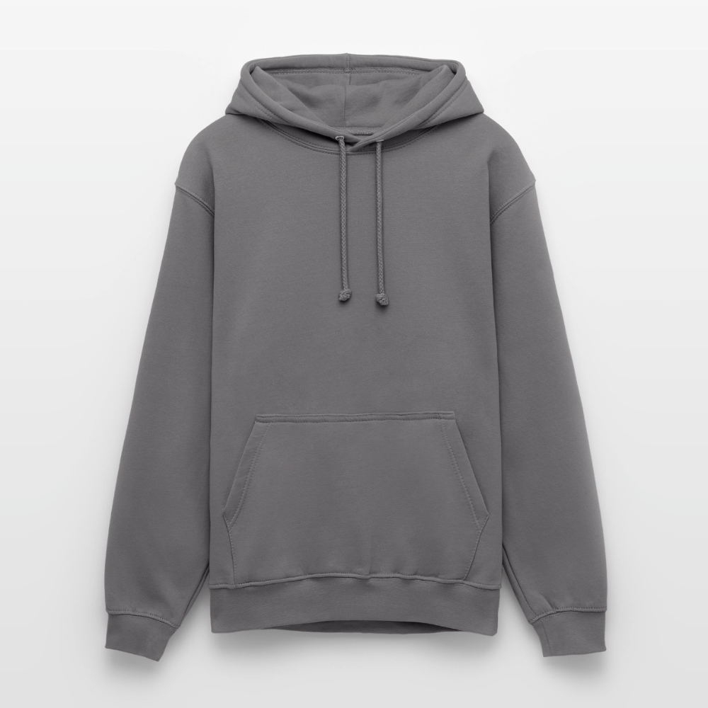Unisex Hoodie - personalisierbare Vorder- und Rückseite - Mittelgrau