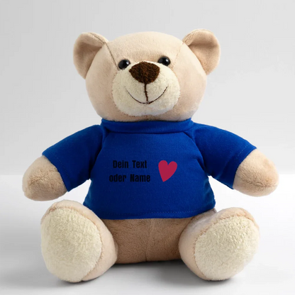 Teddy "Valentine" - personalisierbarer Text oder Name - Königsblau