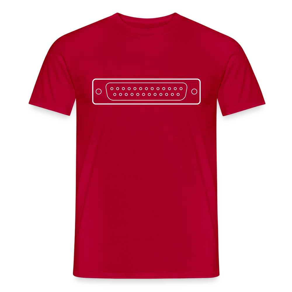 DB-25 LPT1 Retro T-Shirt für Herren - Rot