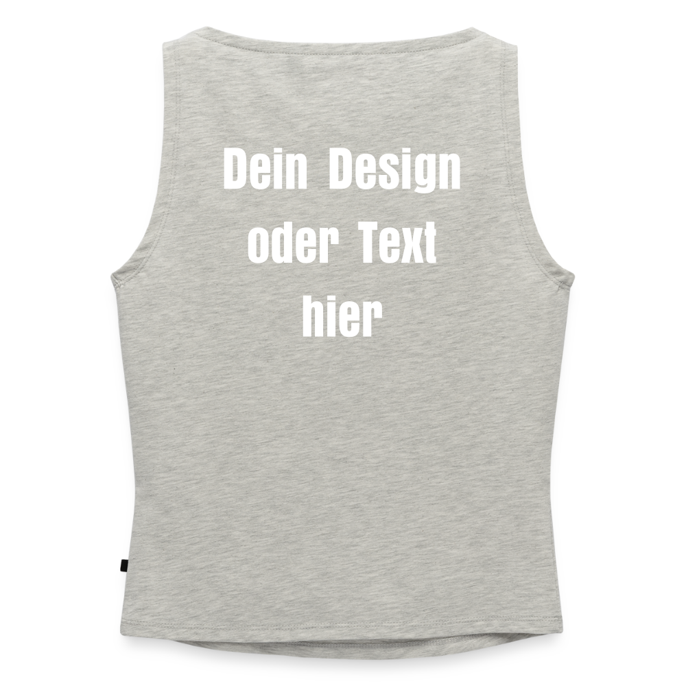Frauen Tank Top mit U-Boot-Ausschnitt - personalisierbar - Grau meliert