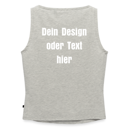 Frauen Tank Top mit U-Boot-Ausschnitt - personalisierbar - Grau meliert